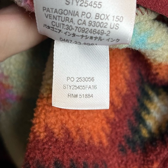 Patagonia Women’s Synchilla Snap T Pullover Timber Twist Red Aztec Size Medium - Picture 7 of 7